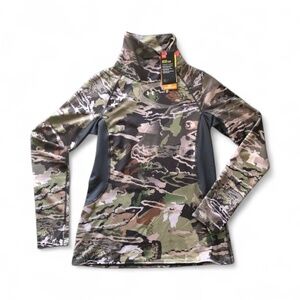 NWT: Under Armour Forest Camouflage Mid Season ColdGear Reactor Size L